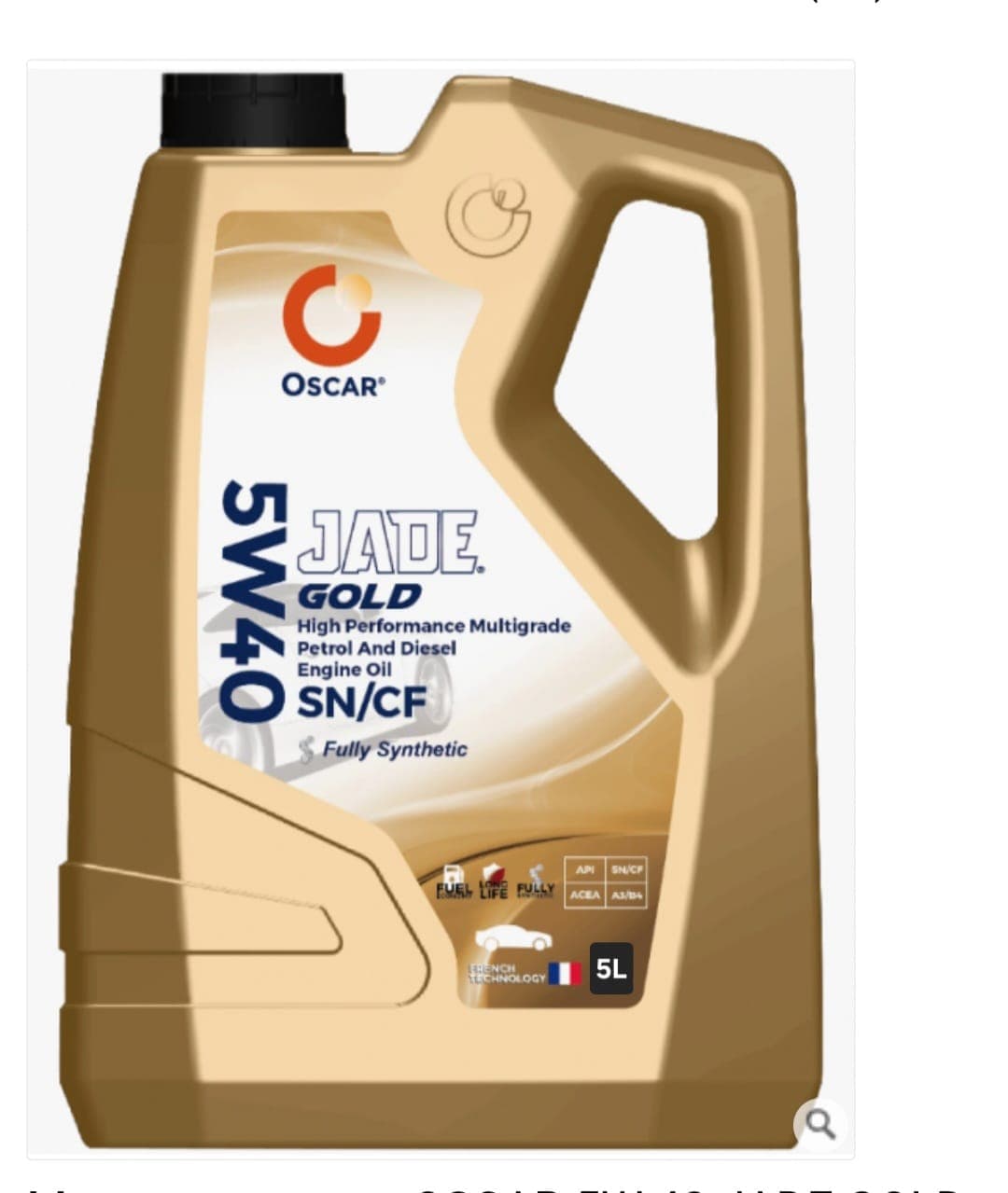 שמן מנוע  OSCAR GOLD  BMW LL01  4x5L 5W40