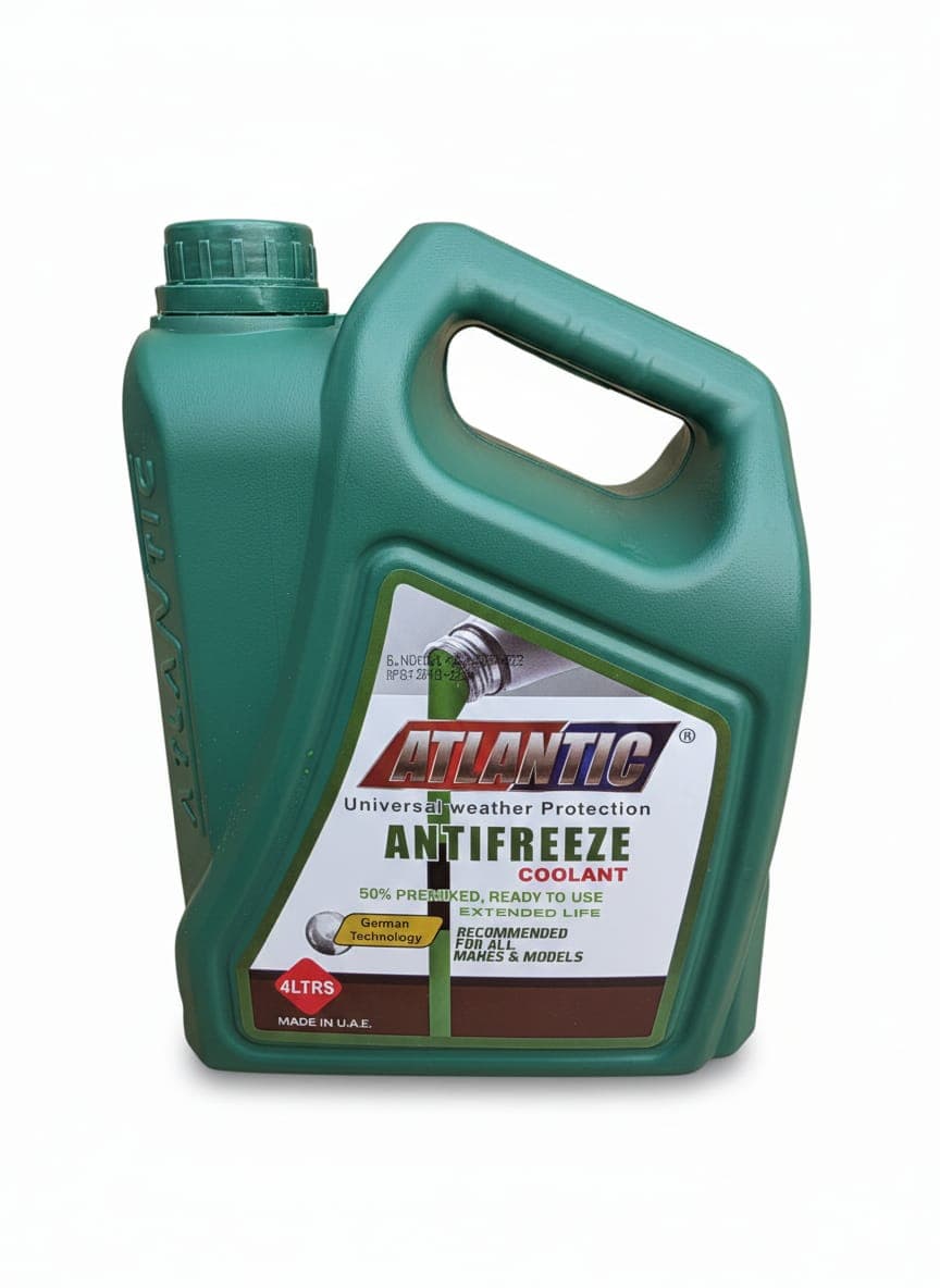 50/50 נוזל קירור ירוק אנטיפריז .רתיחה עד 135C 4LTR.פורמולה 50% Ethylene Glycol